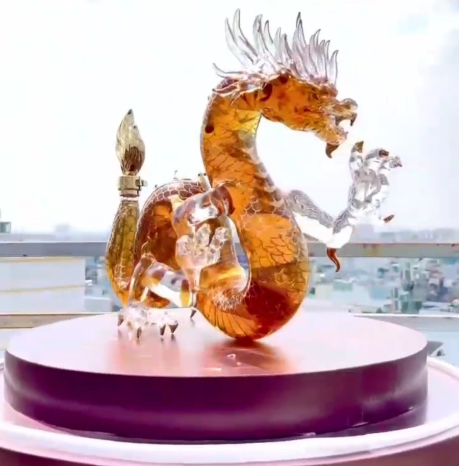 Bình Rượu Rồng Đông Trùng Hạ Thảo